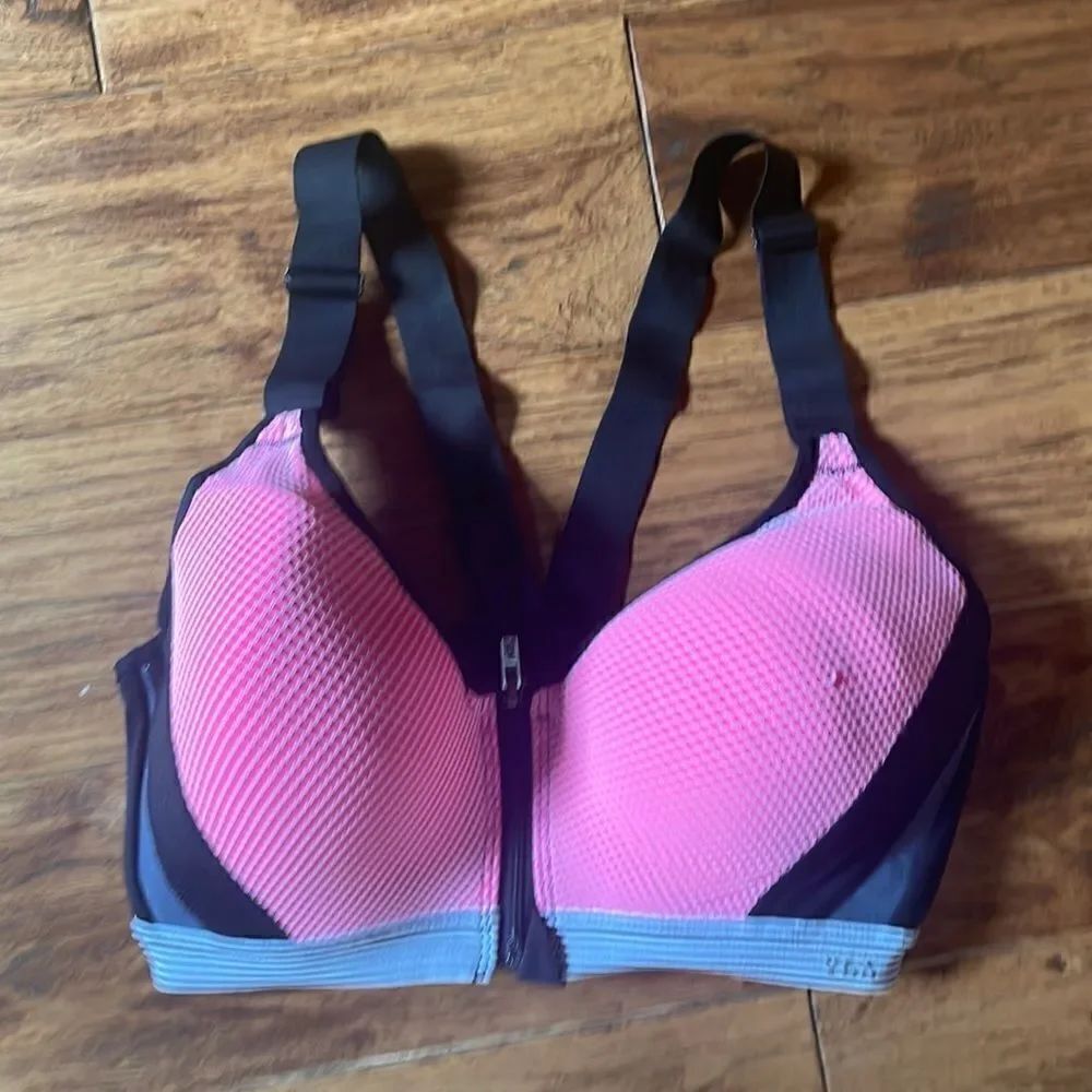 Victoria Secret front zip sexy mesh Sports Bra